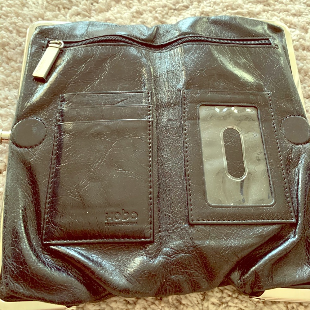 Hobo soft black leather wallet